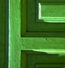 Image showing lanzarote door wood green spain