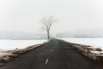 Image showing winter road  with snow