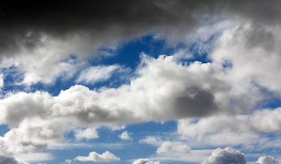 Image showing cumulus clouds  . close-up.