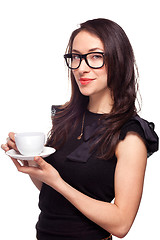 Image showing Woman secretary with coffee mug