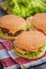 Image showing home made burgers