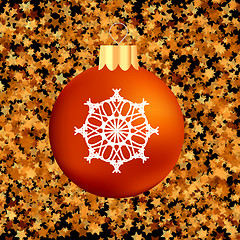 Image showing Christmas GlassRed Ball