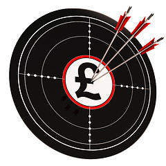 Image showing Pound Target Shows UK Money Investment