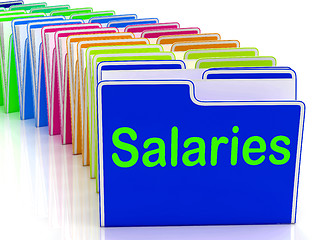 Image showing Salaries Folders Show Paying Employees And Remuneration