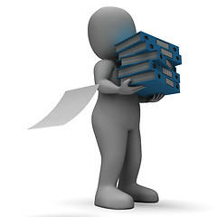 Image showing Organizing Clerk Carrying Organized Files