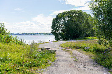 Image showing road at seaside