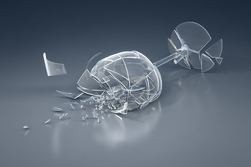 Image showing crushed wine glass