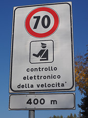 Image showing Maximum speed sign