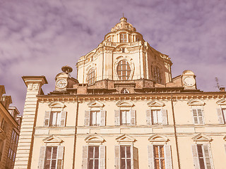 Image showing Retro looking San Lorenzo church Turin