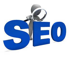 Image showing Seo Character Shows Search Engine Optimization Optimized Online