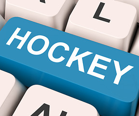 Image showing Hockey Key Means Game Or Sport\r