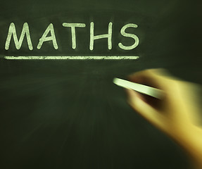 Image showing Maths Chalk Means Arithmetic Numbers And Calculations