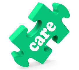 Image showing Care Puzzle Means Healthcare Careful Or Caring