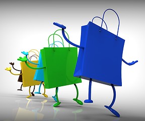 Image showing Shopping Bags Dancing Shows Shop Buys