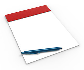 Image showing Blank Notepad With Copyspace Shows Empty White Note Book