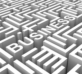 Image showing Business Word In Maze Shows Commerce