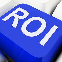 Image showing Roi Key Shows Return On Investment Or Finance\r