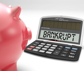 Image showing Bankrupt Calculator Shows No Finance Ability