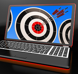 Image showing Target On Laptop Showing Perfection