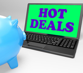 Image showing Hot Deals Laptop Means Best Buys And Reduced Price