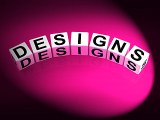 Image showing Designs Dice Mean to Design Create and to Diagram