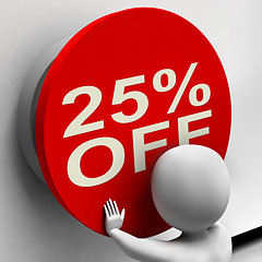 Image showing Twenty-Five Percent Off Shows 25 Price Reduction
