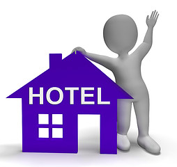 Image showing Hotel House Shows Vacation Accommodation And Rooms