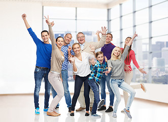 Image showing group of smiling people having fun