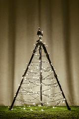 Image showing Camera Tripod Christmas Tree