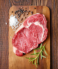 Image showing fresh raw beef steak