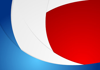 Image showing Corporate wavy bright abstract background. French colors