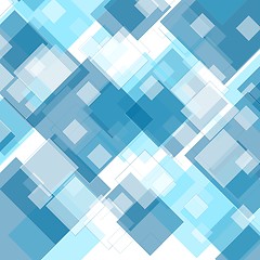 Image showing Tech geometric blue background