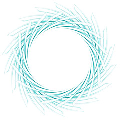 Image showing Abstract scratchy turquoise logo on white