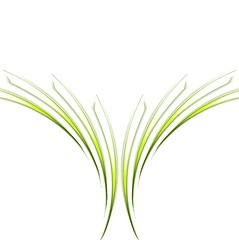 Image showing Abstract green wavy pattern design