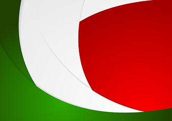 Image showing Corporate wavy bright abstract background. Italian colors