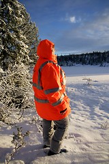 Image showing Woman in rescue crew jacket