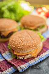 Image showing home made burgers