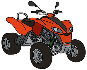 Image showing Red all terrain vehicle