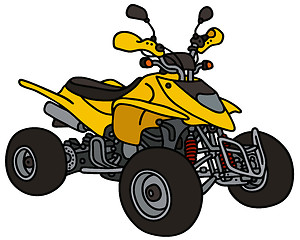 Image showing Yellow all terrain vehicle