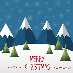 Image showing Christmas card  in flat style