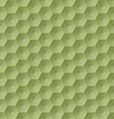 Image showing Seamless green hexagon pattern