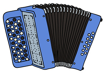 Image showing Blue accordion