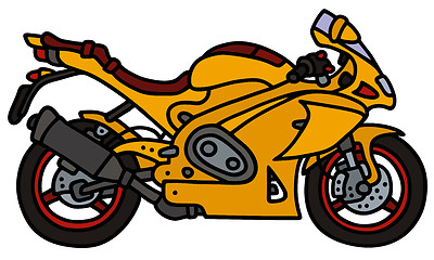 Image showing Yellow motorbike