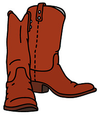 Image showing Classic red jackboots
