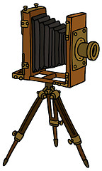Image showing Vintage photographic camera