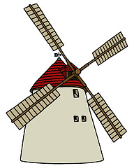 Image showing Old stone windmill