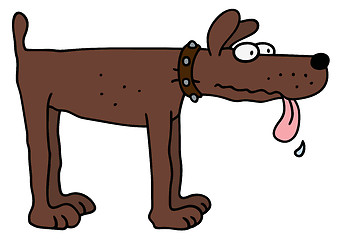 Image showing Funny brown dog