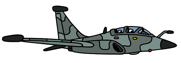 Image showing Camouflage jet aircraft