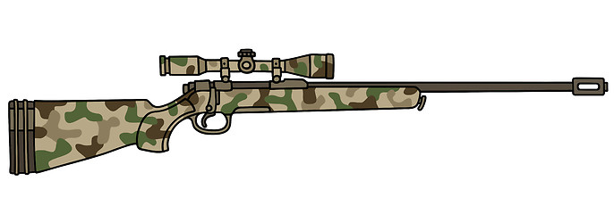 Image showing Camouflage rifle