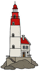 Image showing Old stone lighthouse